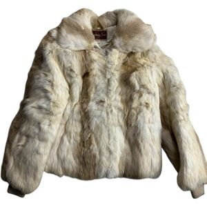 Fantasy Furs Dyed Rabbit Fur Coat jacket Size Small